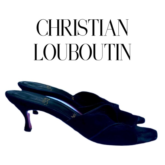 Christian Louboutin Shoes - CHRISTIAN LOUBOUTIN “TROGLOGLO” BLACK SLIDE 38.5